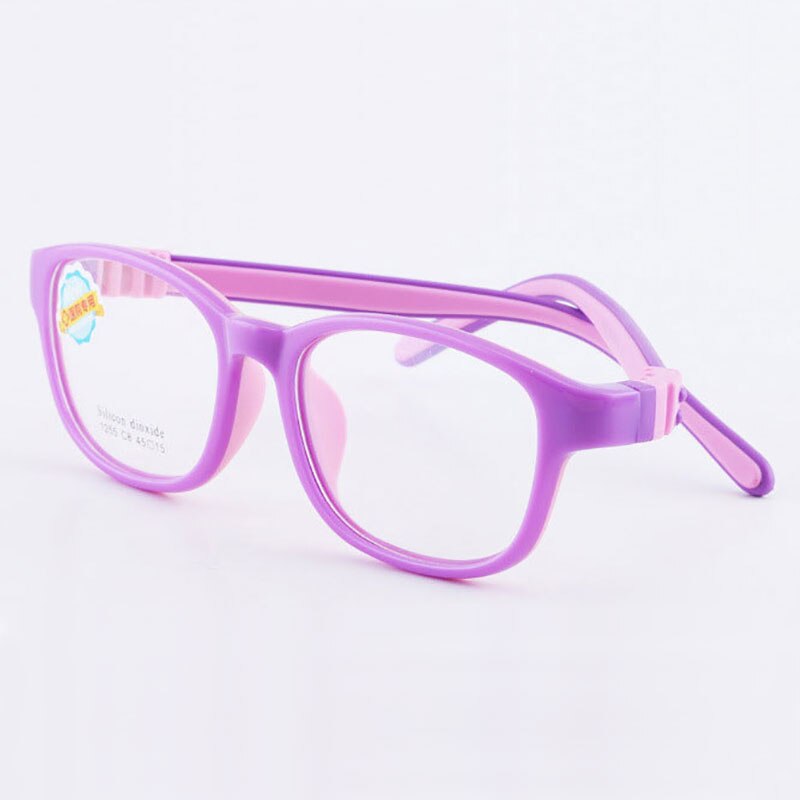 Reven Jate 1255 Child Glasses Frame For Kids Eyeglasses Frame Flexible Frame Reven Jate purple  