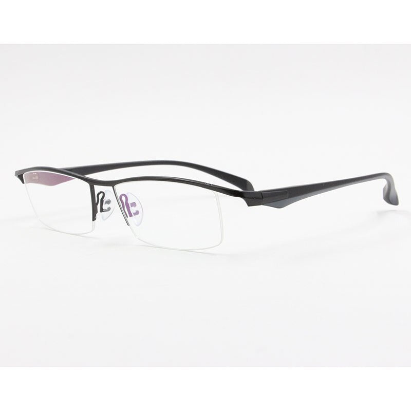 Men's Titanium Alloy Eyeglasses Half Rim Frame P8011 Semi Rim Bclear   
