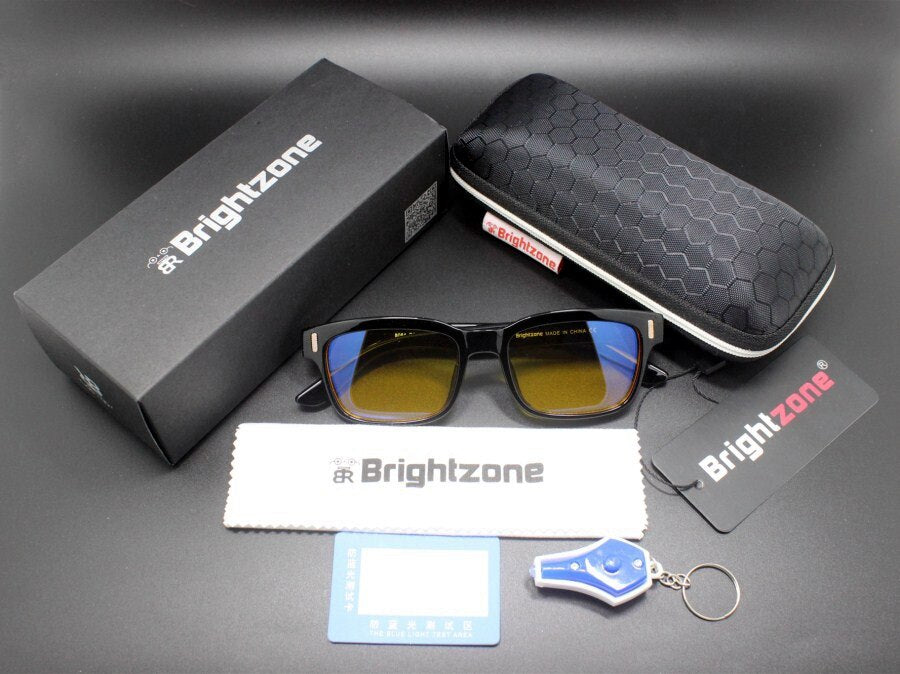 Unisex Eyeglasses Anti Blue Ray Light Anti-Fatigue Gaming Computer Anti Blue Brightzone Bright Black Case2  