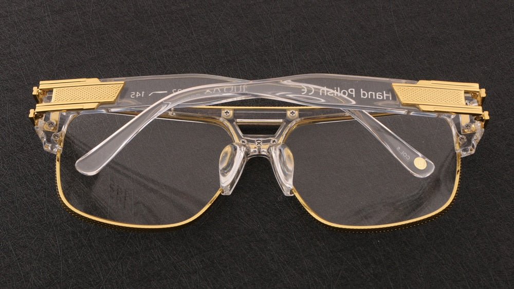 CCSpace Men's Full Rim Oversized Square Double Bridge Acetate Frame Eyeglasses SU108 Full Rim CCspace   