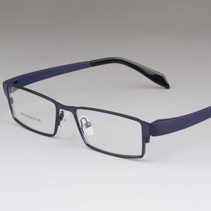 Men's Titanium Alloy Eyeglasses Full Rim Frame Sd812 Full Rim Bclear Blue  
