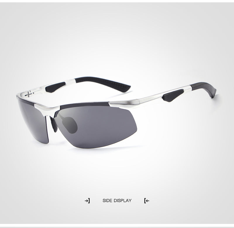 Aluminum Mens Rimless Sunglasses Mens Sport Polarized Sun Glasses