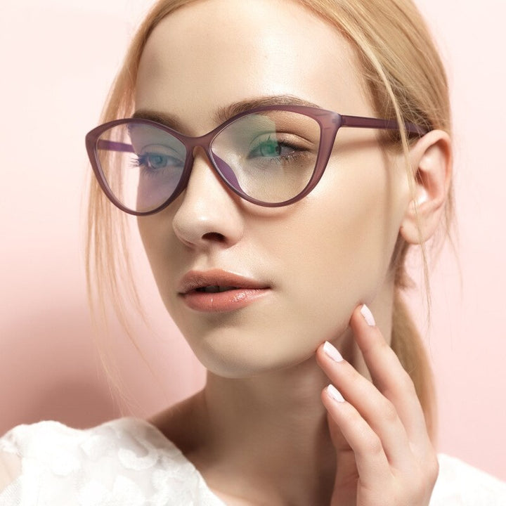 Reven Jate Eyeglasses Spectacles Glasses Frame For Women Eyewear With 6 Colors Free Assembly With Rx Lenses 5865 Frame Reven Jate   