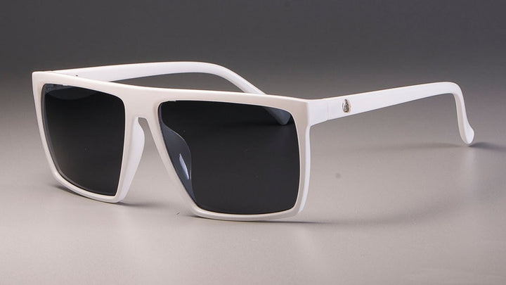 CCspace Unisex Full Rim Acetate Square Frame Steampunk Sunglasses Kulou Sunglasses CCspace Sunglasses white black  
