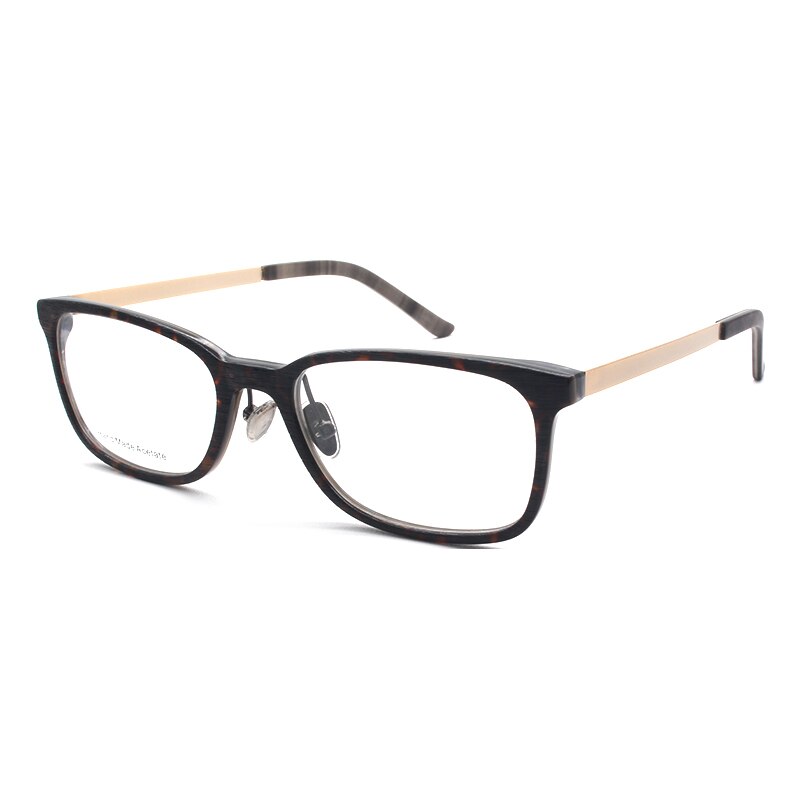 Reven Jate 6519 Acetate Full Rim Flexible Eyeglasses Frame For Men And Women Eyewear Frame Spectacles Full Rim Reven Jate black  
