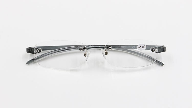 Unisex Reading Glasses Rimless Tr90 Ultra-light +1.0 To +3.5 Reading Glasses Bclear   