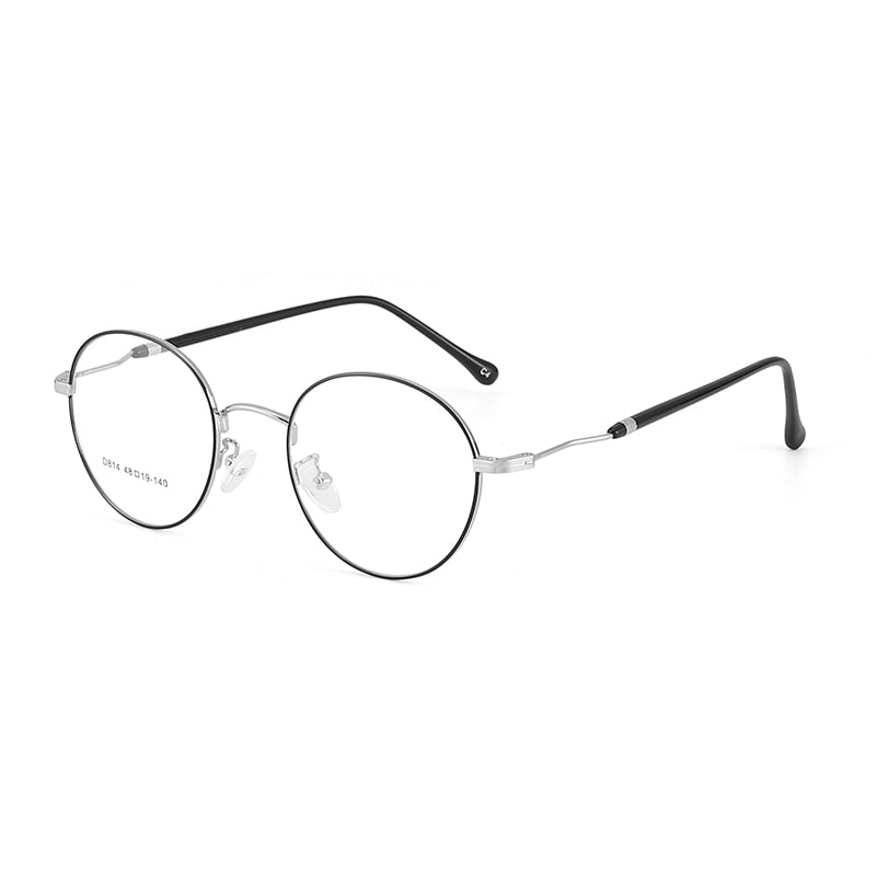 Bclear Unisex Full Rim Round Alloy Eyeglasses Sc814 Full Rim Bclear   