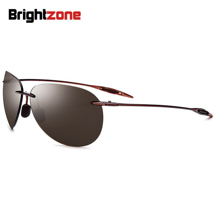 Men's Sunglasses Rimless Alloy Tac Pilot Tm0030 Sunglasses Brightzone   