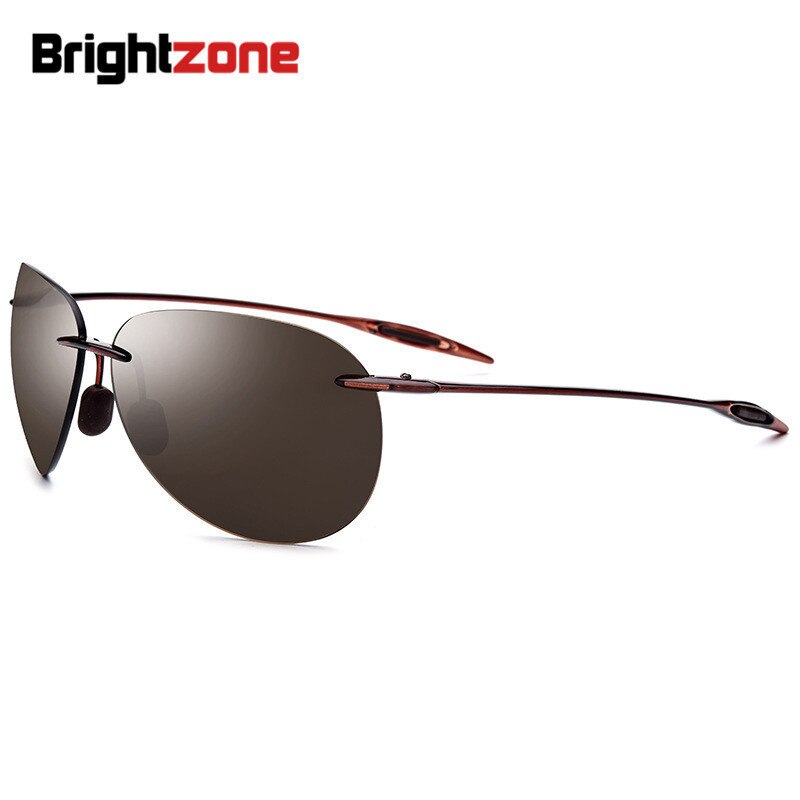 Brightzone Men's Sunglasses Rimless Alloy Tac Oval Tm0030 Rimless Brightzone   