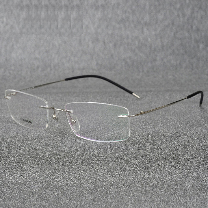 Hotochki Rimless Titanium Alloy Frame Flexible Temple Eyeglasses Rimless Hotochki   