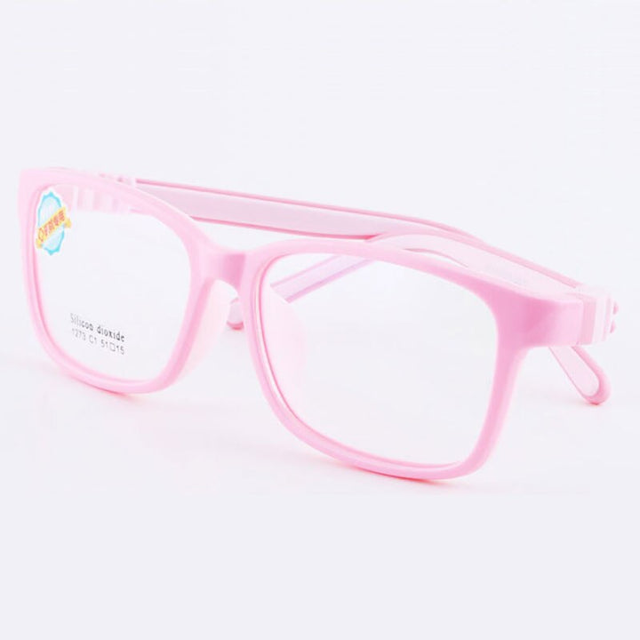 Reven Jate 1273 Child Glasses Frame For Kids Eyeglasses Frame Flexible Frame Reven Jate Pink  