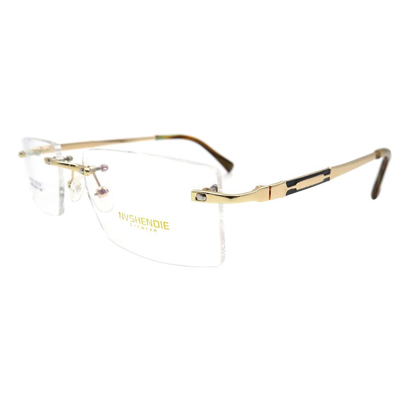 Men's Eyeglasses Titanium Alloy Rimless S8313 Rimless Gmei Optical Gold  