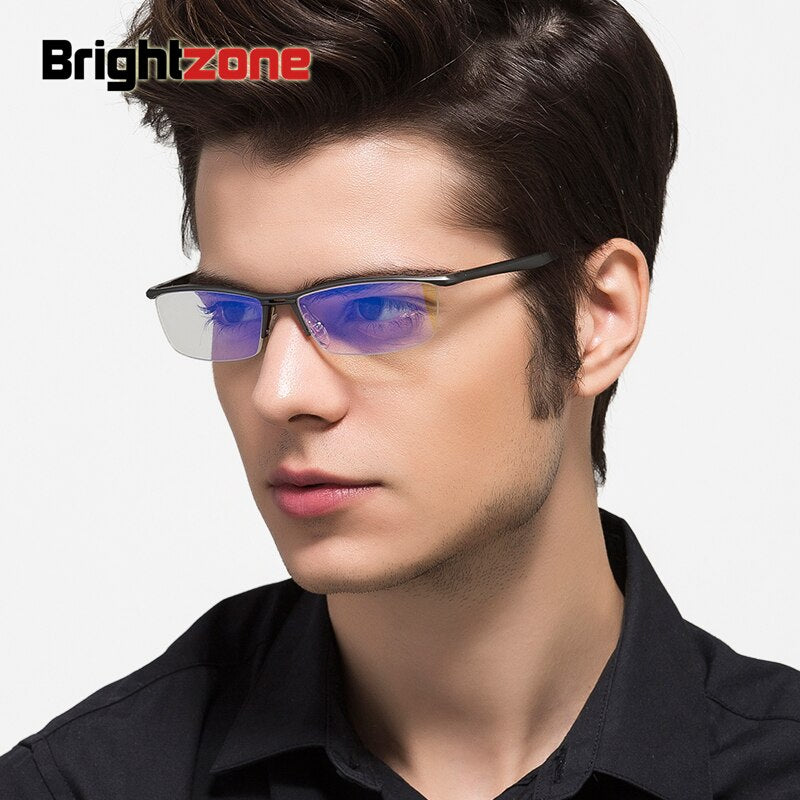 Men's Eyeglasses Aluminum Magnesium Anti Blue Light 130 Anti Blue Brightzone   