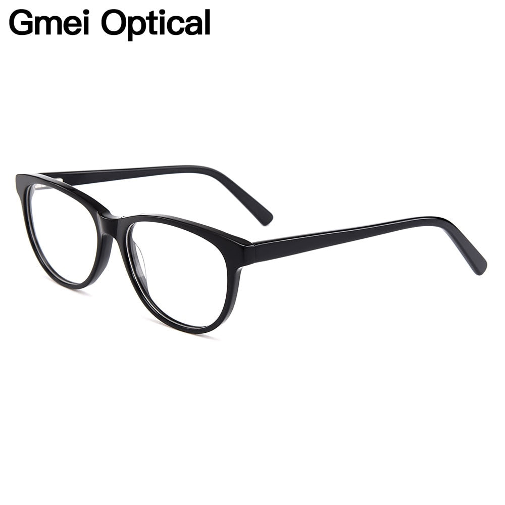 Women's Eyeglasses Acetate Cat Eye Full Rim Spring Hinges Yh6024 Full Rim Gmei Optical   