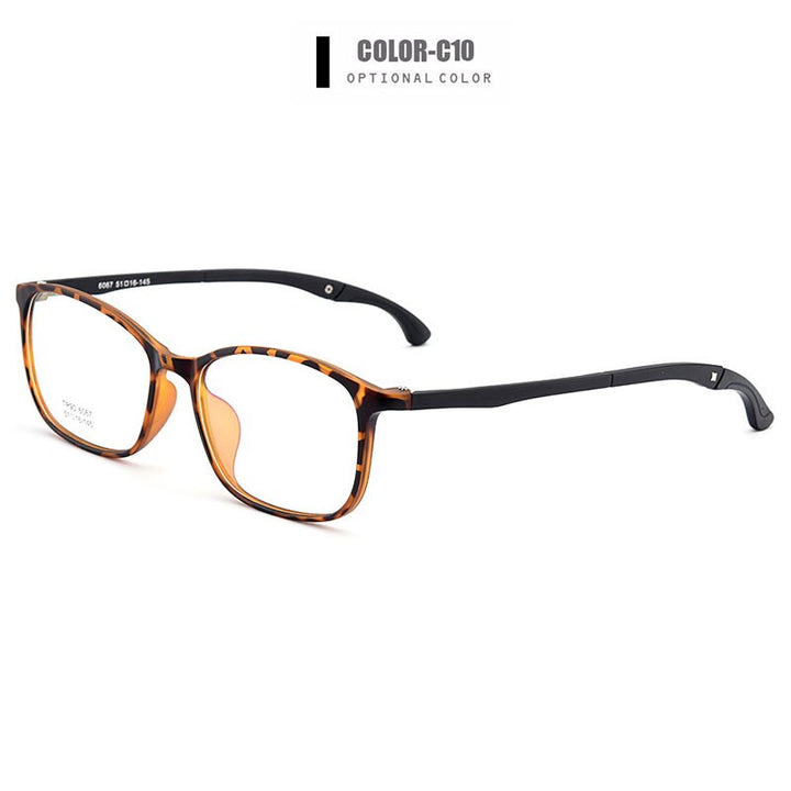 Men's Eyeglasses Ultra-Light Tr90 With Hangers Plastic M6067 Frame Gmei Optical C10  