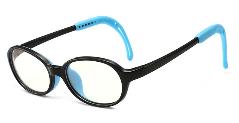 Unisex Children's Anti Blue Light Round Eyeglasses S2001 Anti Blue Brightzone Blue  