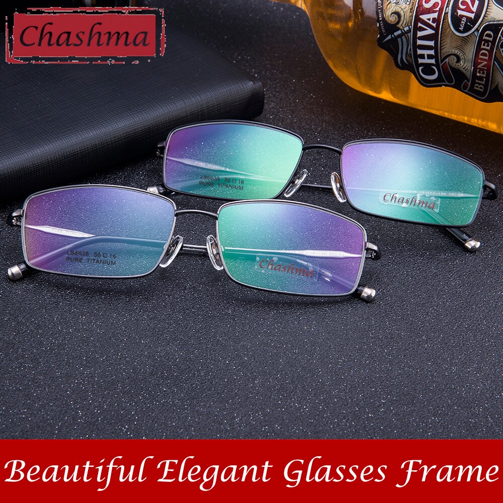 Chashma Ottica Men's Full Rim Square Titanium Eyeglasses Ch6638 Full Rim Chashma Ottica   