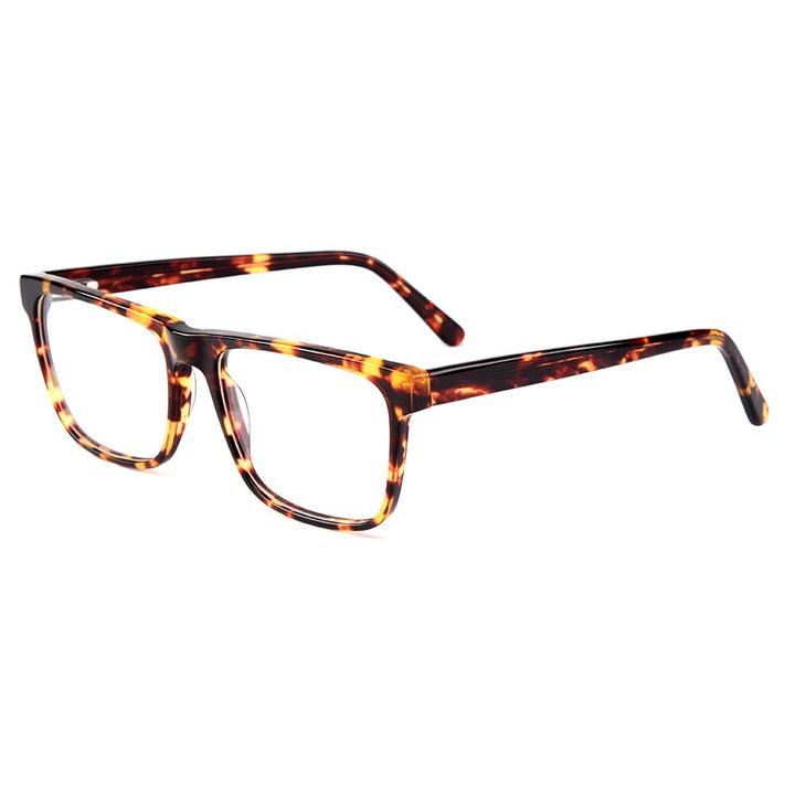 Unisex Eyeglasses Acetate Square Full Rim With Spring Hinges Yh6023 Full Rim Gmei Optical C2  