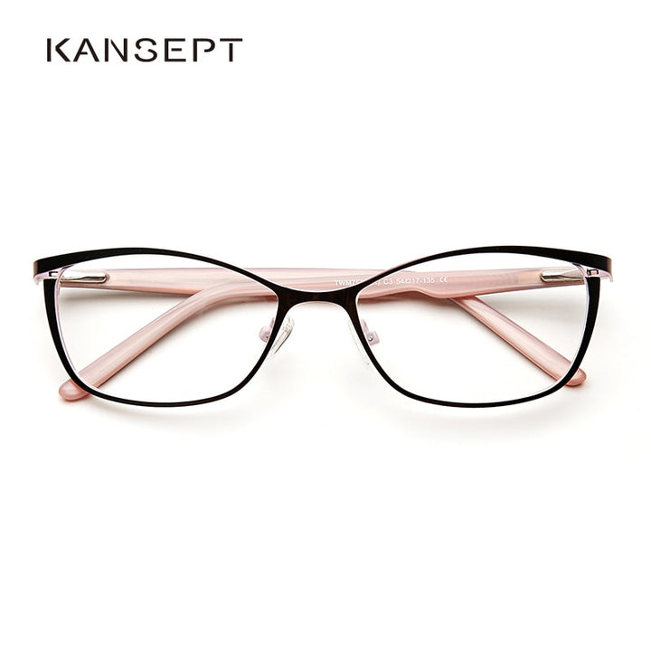 Women's Eyeglasses Frame Metal Acetate Cat Eye Twm7559 Frame Kansept   