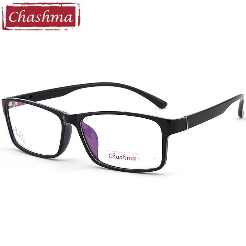 Men's Eyeglasses 155 mm Super Big Size 6015 Frame Chashma Bright Black  