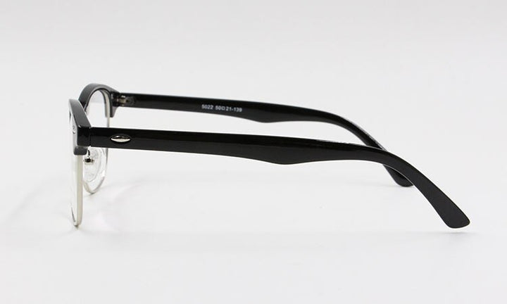 Unisex Eyeglasses Round Frame Tr90 Plastic Titanium 5022 Frame Bclear   