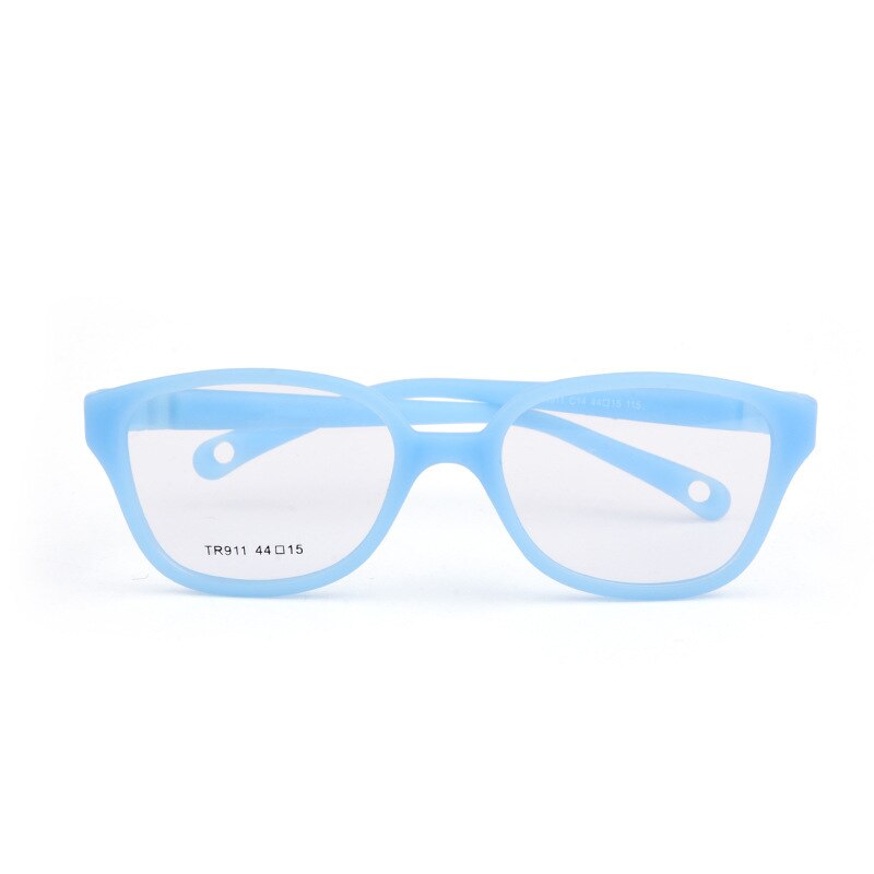 Unisex Children's Plastic Titanium Round Frame Eyeglasses Tr911 Frame Brightzone C14 blue  
