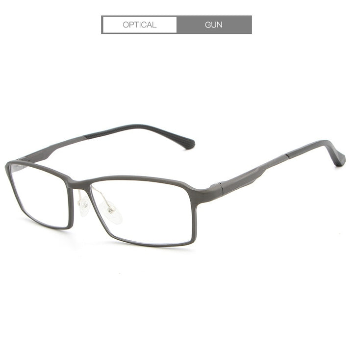 Men's Eyeglasses TR90 Alloy 17g Rectangular L-P6287 Frame Hdcrafter Eyeglasses grun  