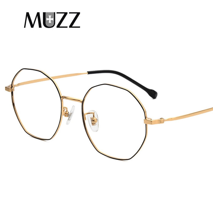 Muzz Unisex Full Rim Irregular Polygon Titanium Frame Eyeglasses 95107 Full Rim Muzz   