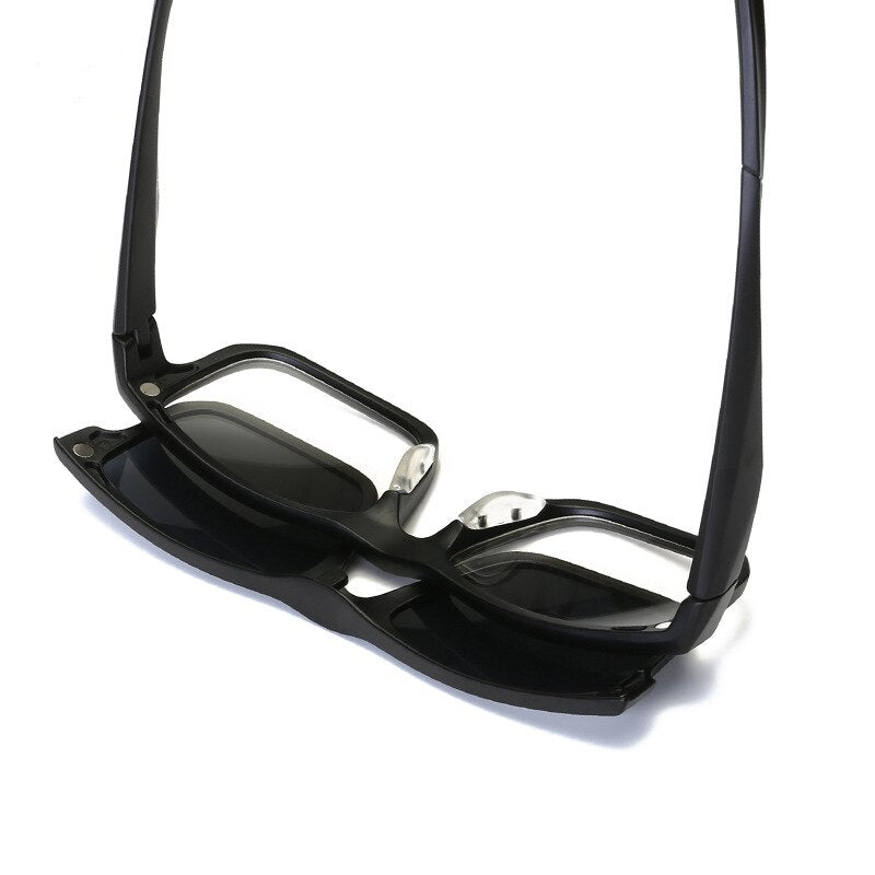 Unisex Clip On Polarized Sunglasses Magnetic 5 Piece Set Eyeglasses 2258-2256 Sunglasses Brightzone   