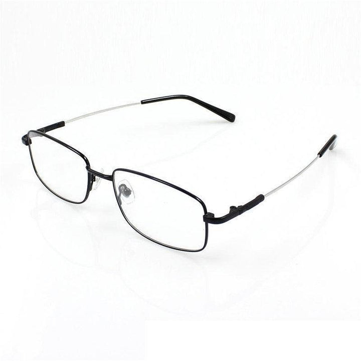 Men's Eyeglasses Titanium Metal Alloy Flexible Frame B21395 Frame Brightzone black  