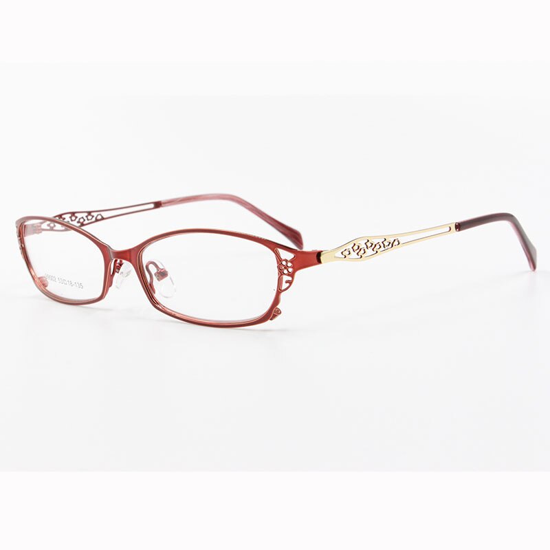 Women's Full Rim Eyeglasses Alloy Frame S99002 Full Rim Bclear Red  
