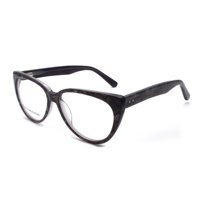 Reven Jate K9165 Acetate Glasses Frame Eyeglasses Eyeglasses For Men And Women Eyewear Frame Reven Jate C2  