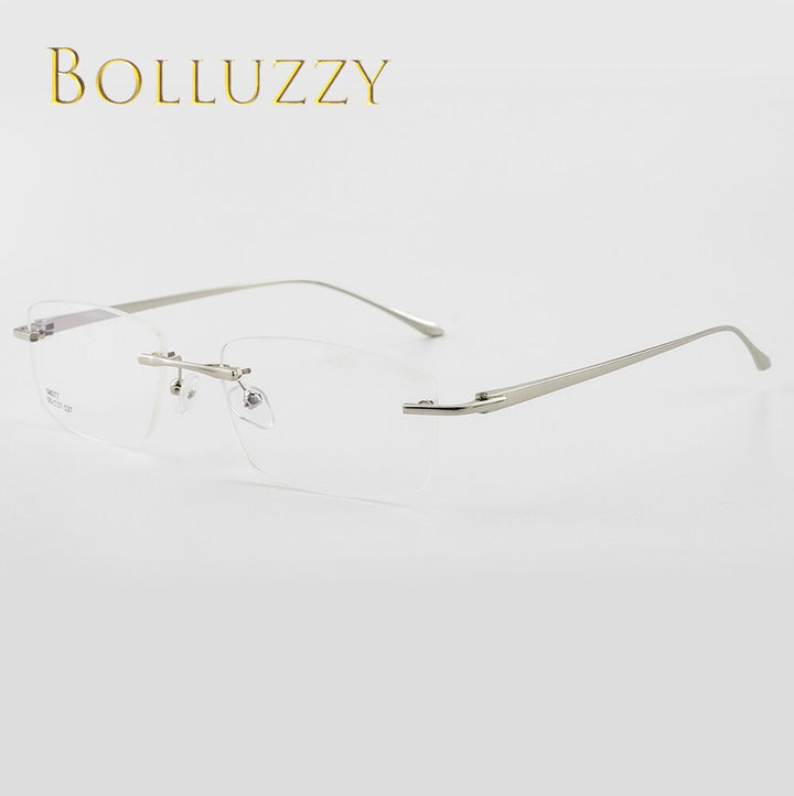 Men's Eyeglasses Rimless Alloy 2580772 Rimless Bolluzzy   