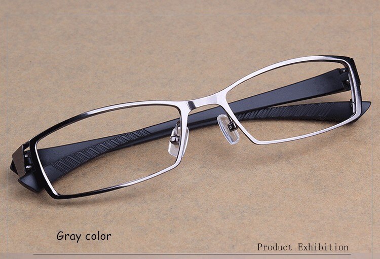 Men's Eyeglasses Titanium Alloy TR90 Ultra Light 1976 Frame Chashma gray  
