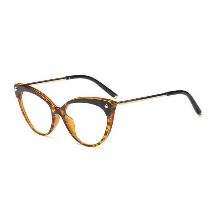 Hotony Women's Full Rim Cat Eye Acetate Frame Eyeglasses 93308 Full Rim Hotony C6  