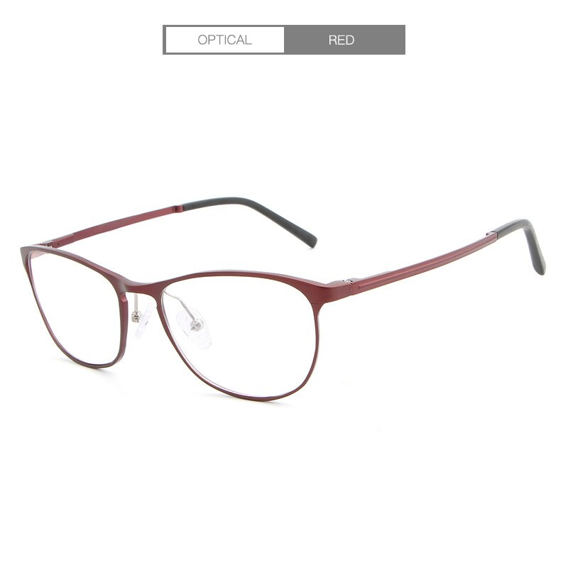 Hdcrafter Unisex Full Rim Square Aluminum Magnesium Frame Eyeglasses Lp6290 Full Rim Hdcrafter Eyeglasses RED  