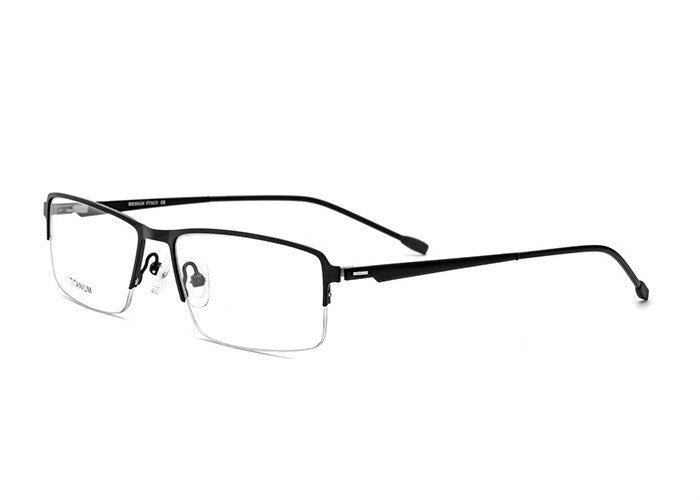 Unisex Eyeglasses Metal Spectacle Frame Titanium Alloy Frame Brightzone Black  