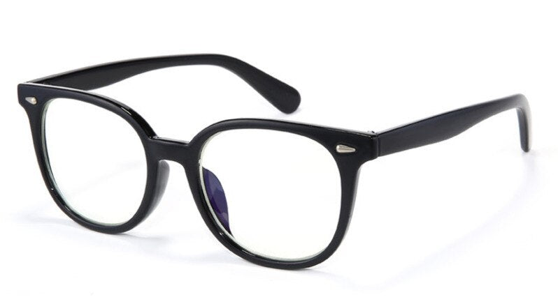 Unisex Radiation Defense Computer Eyeglasses Acetate Frame Th0001 Anti Blue Brightzone Bright black  