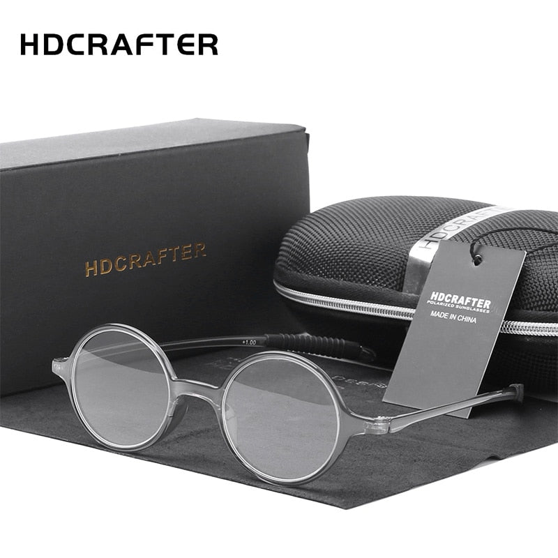 Hdcrafter Unisex Full Rim Round Acetate Frame Presbyopia Reading Glasses 236 Reading Glasses Hdcrafter Eyeglasses   