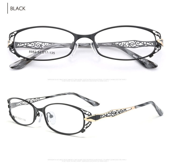 Hotochki Women's Full Rim Alloy Frame Reading Glasses 99003-8982 Reading Glasses Hotochki   