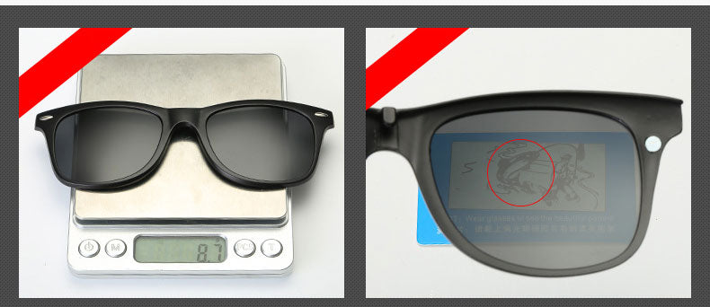 Reven Jate Polarized Sunglasses Magnetic Clip-On For Men And Women Sun 4 Colors Driving And Fishing Sunwear Sunglasses Reven Jate   