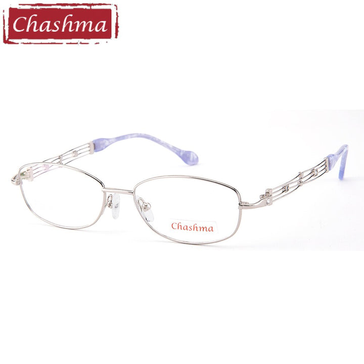 Chashma Ottica Women's Full Rim Oval Alloy Eyeglasses 2528 Full Rim Chashma Ottica   