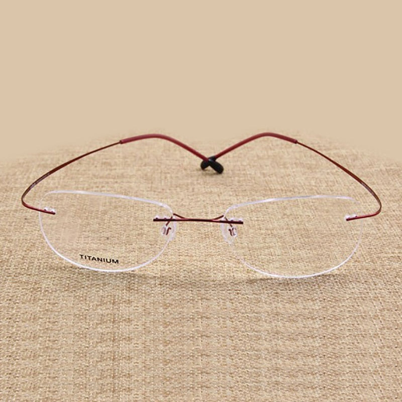 Hotochki Unisex Titanium Memory Alloy Rimless Frame Eyeglasses Rimless Hotochki   