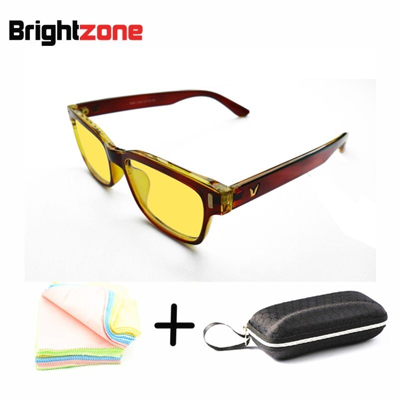 Men's Eyeglasses Anti Blue Ray Light Night Vision Night Vision Brightzone Brown case2  