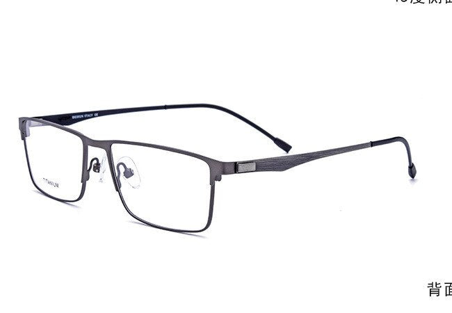 Unisex Eyeglasses Frame High-end Alloy Titanium 5218 Frame Brightzone gun Grey  