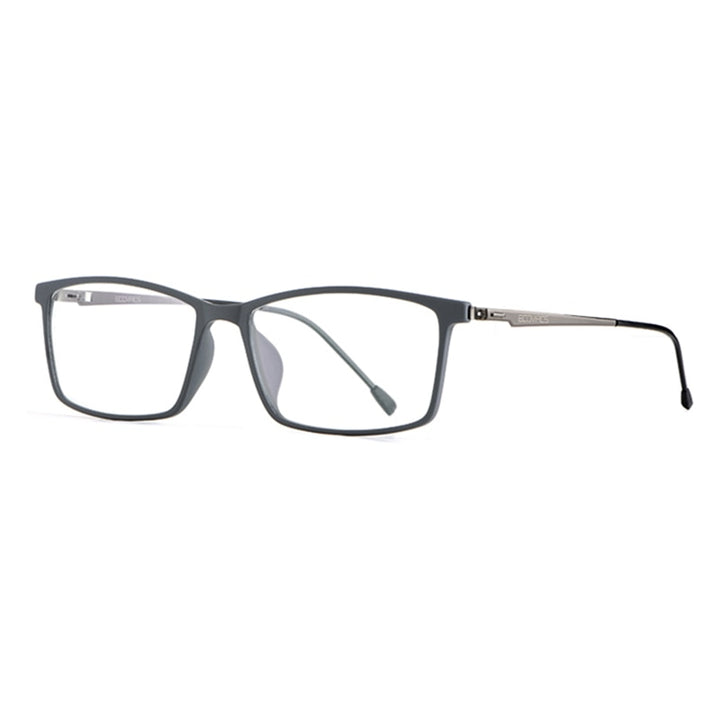 Hotony Men's Full Rim TR 90 Square Titanium Alloy Frame Eyeglasses Full Rim Hotony   