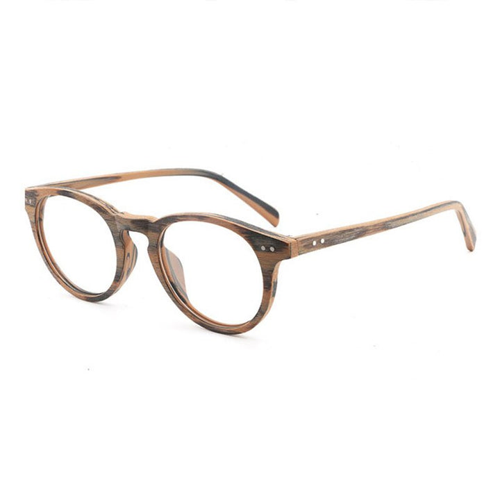 Reven Jate Hb030 Eyeglasses Frame Glasses Acetate Full Rim Round Shape Spectacles Men And Women Eyewear Full Rim Reven Jate C94  