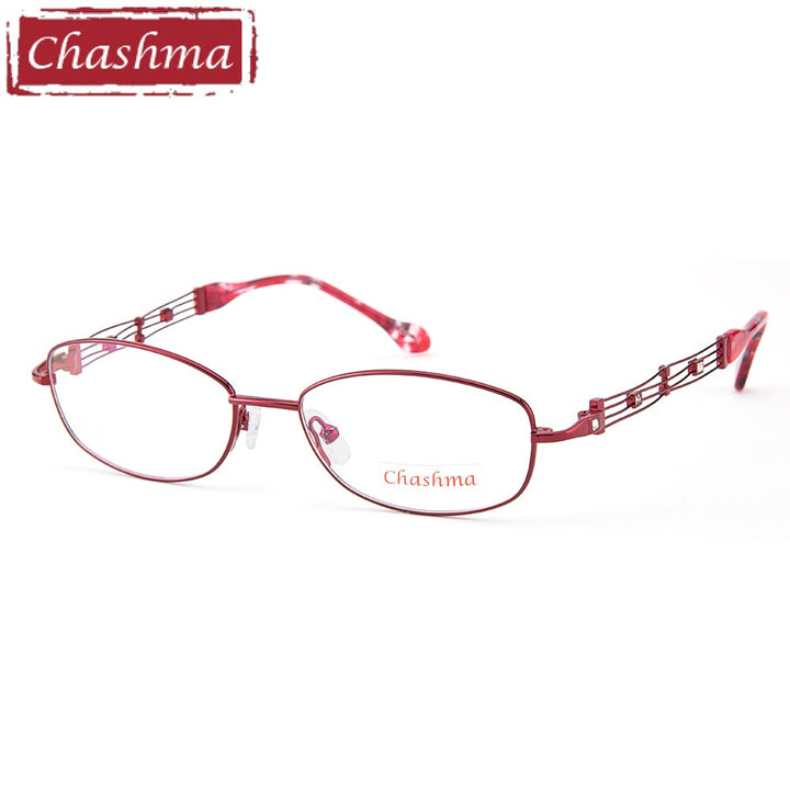 Chashma Ottica Women's Full Rim Oval Alloy Eyeglasses 2528 Full Rim Chashma Ottica   