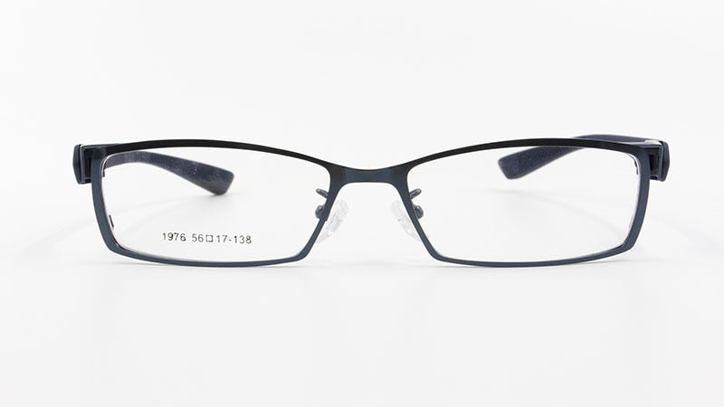 Men's Full Rim Alloy Frame Flexible Temple Eyeglasses N1976 Full Rim Bclear Blue  