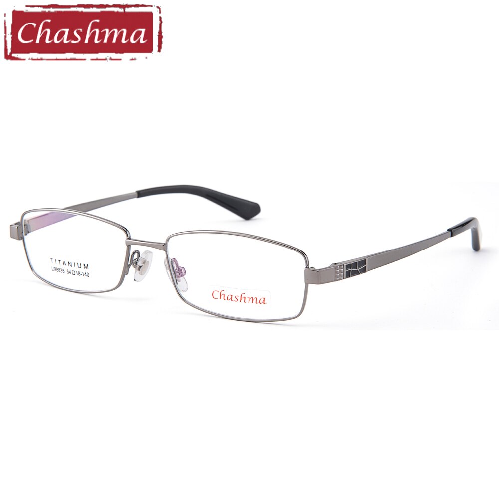 Chashma Ottica Men's Full Rim Rectangle Titanium Eyeglasses 8835 Full Rim Chashma Ottica   